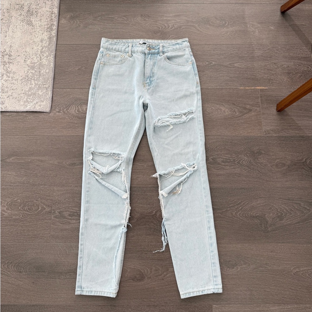 Distressed Light Blue Women's Jeans